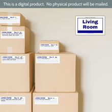 Load image into Gallery viewer, Printable Moving Box Labels & Room Tags